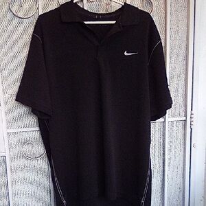 Nike Black Polo Shirt Athletic Style Size XXL